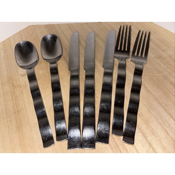 Farberware Other - Vintage Farberware Roller Coaster Replacements Spoons Forks Dinner Knives 7 Set